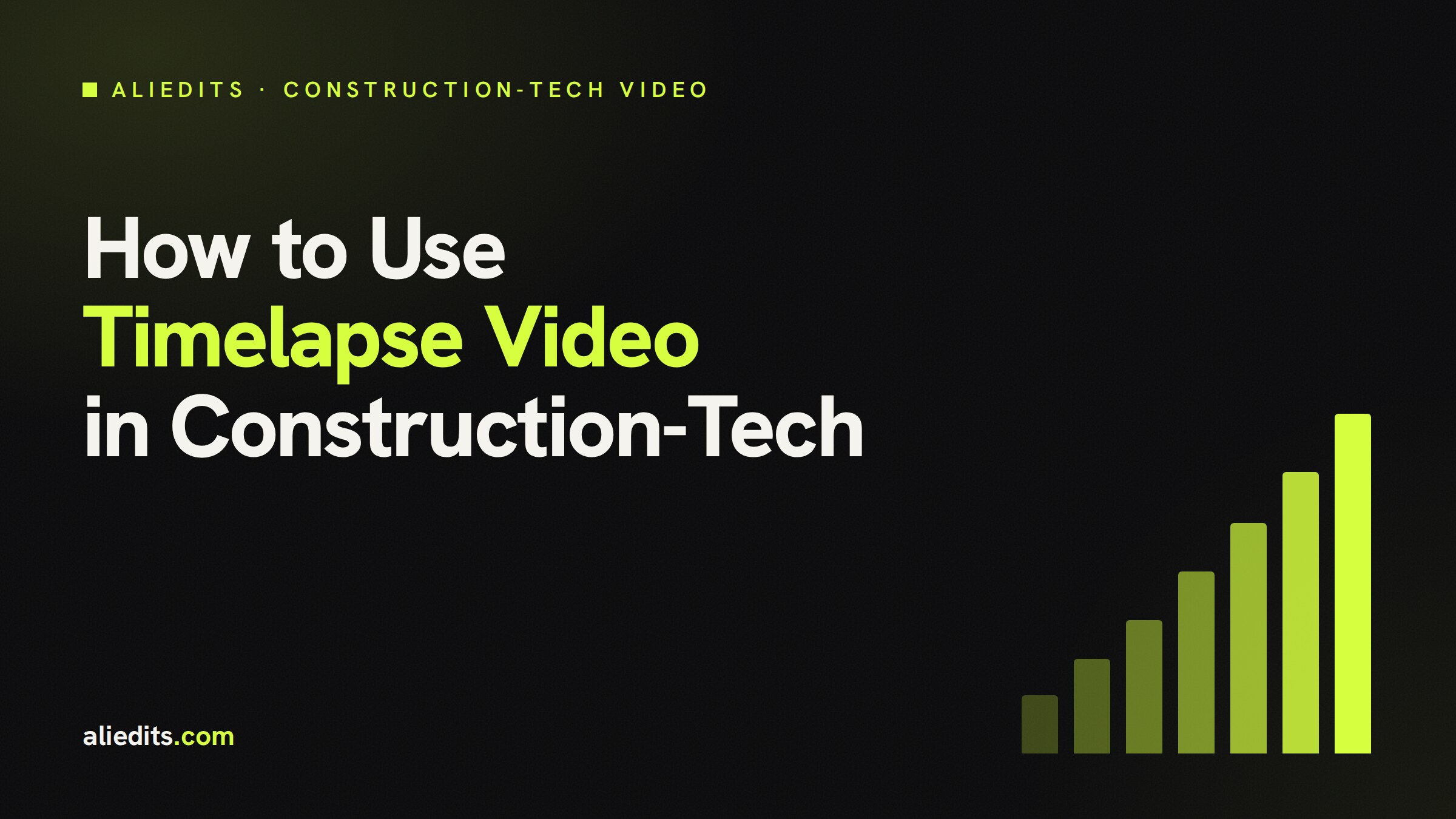 Rising bars illustrating construction progress captured by timelapse video